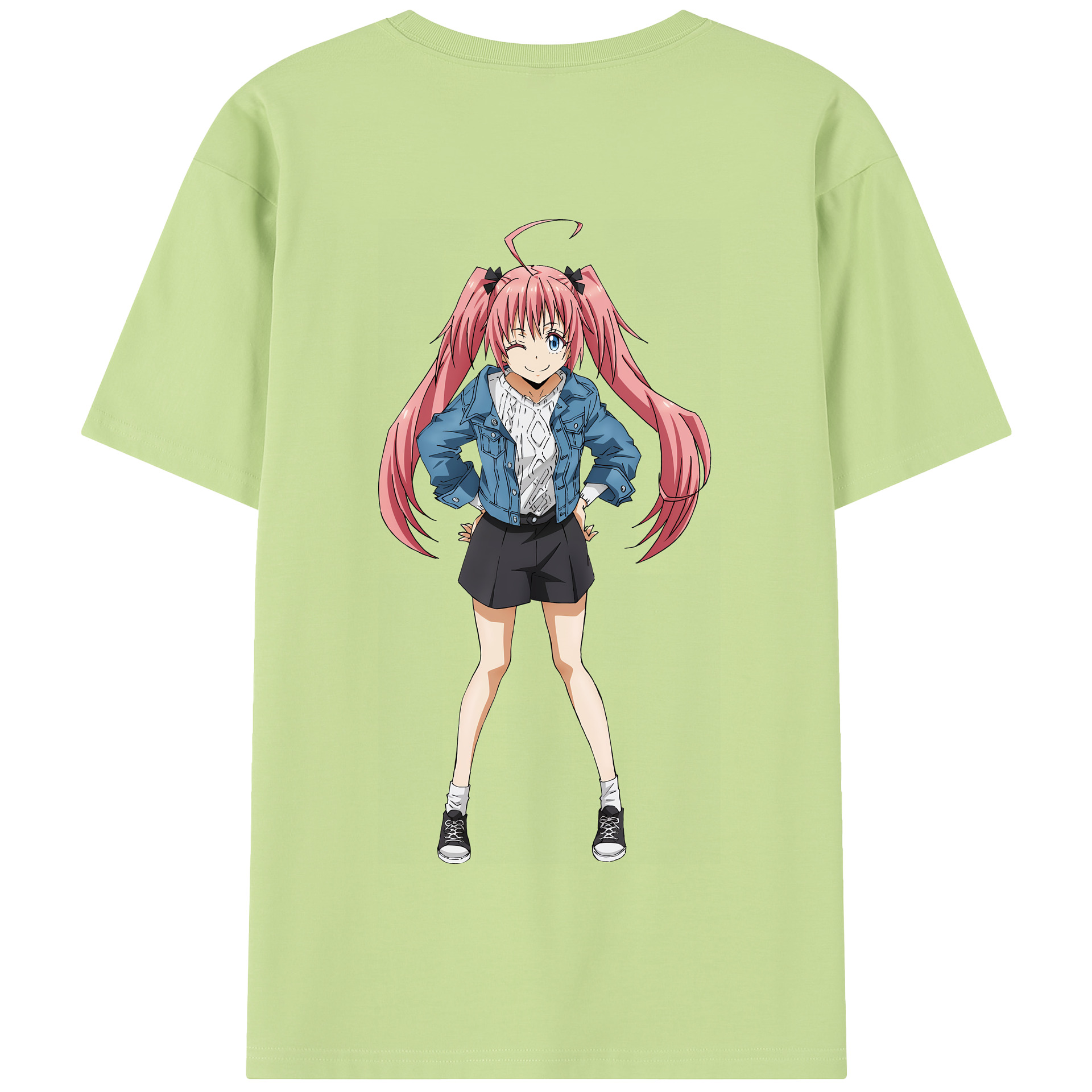 （画像用） 転スラ Regarding Reincarnated to Slime 綿100％半袖Tシャツ（背面プリント）